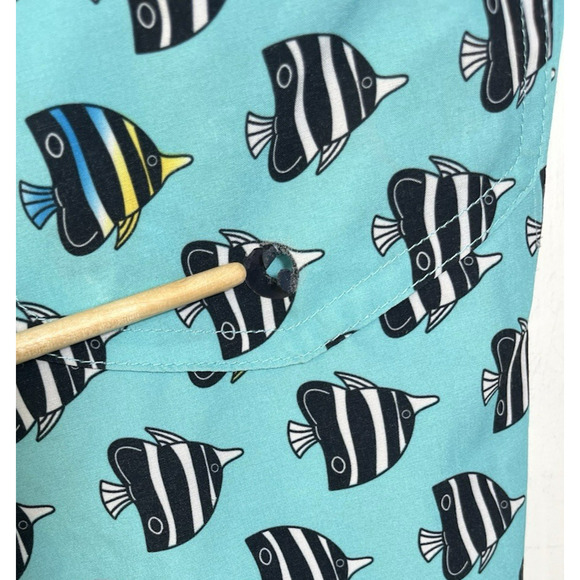 SAXX Betawave 2N1 DropTemp Cooling Liner Board Shorts Size 34 Blue Angel Fish - Picture 4 of 15